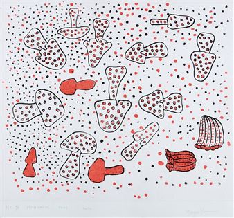 Yayoi Kusama | Mushrooms TZXT (2012) | MutualArt