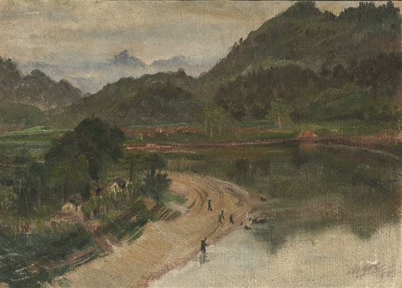 Paysage de rivière dans le Nord du Vietnam by Trinh Huu Ngoc, 1963