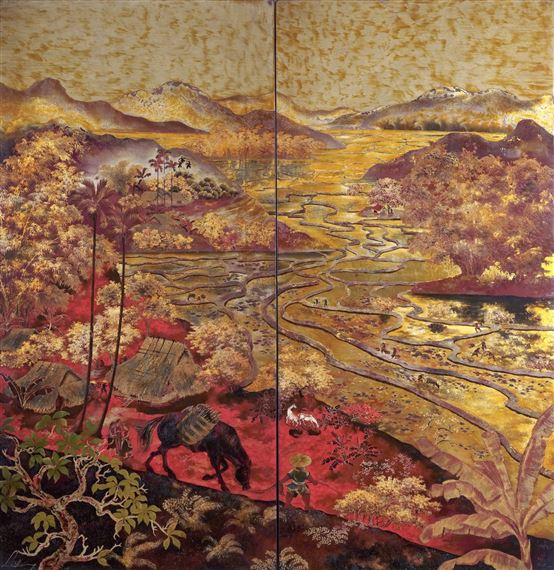 PAYSAGE DE LA HAUTE-REGION DU TONKIN by Le Thy, ca 1950-1955