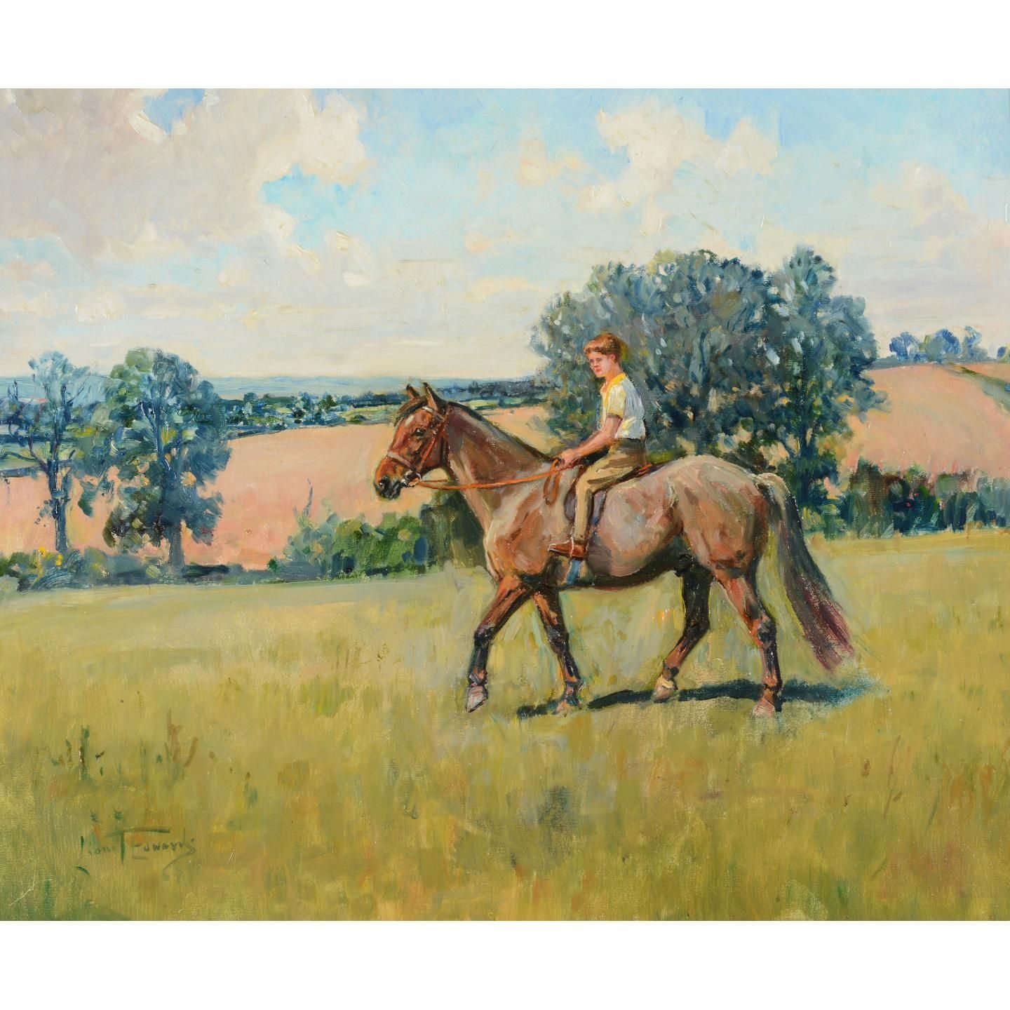 Lionel Edwards | Francis Egerton on his pony George at Dean and Chapter ...