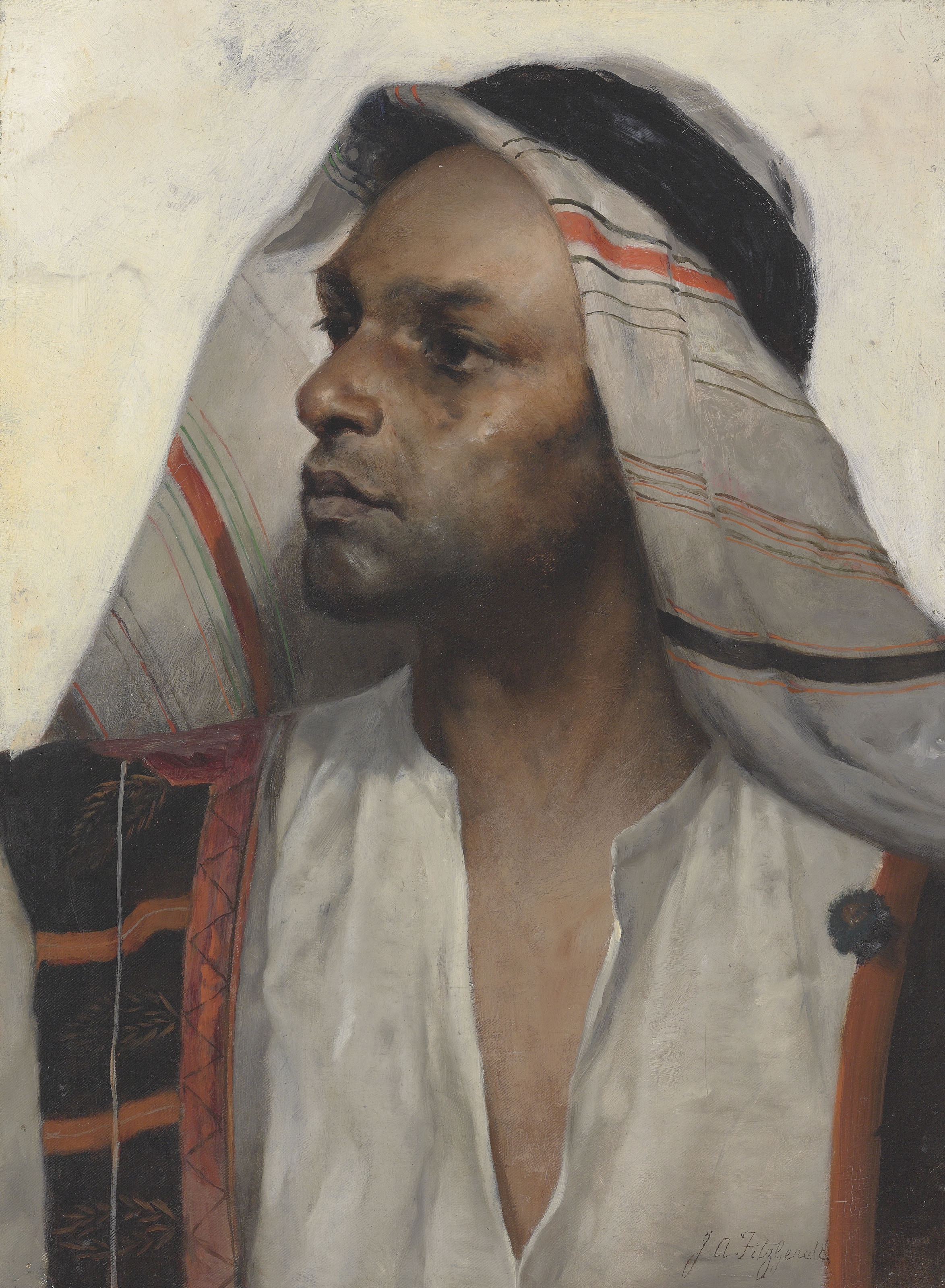 Artwork by John Anster Fitzgerald, The Arab chief, Made of oil on canvas