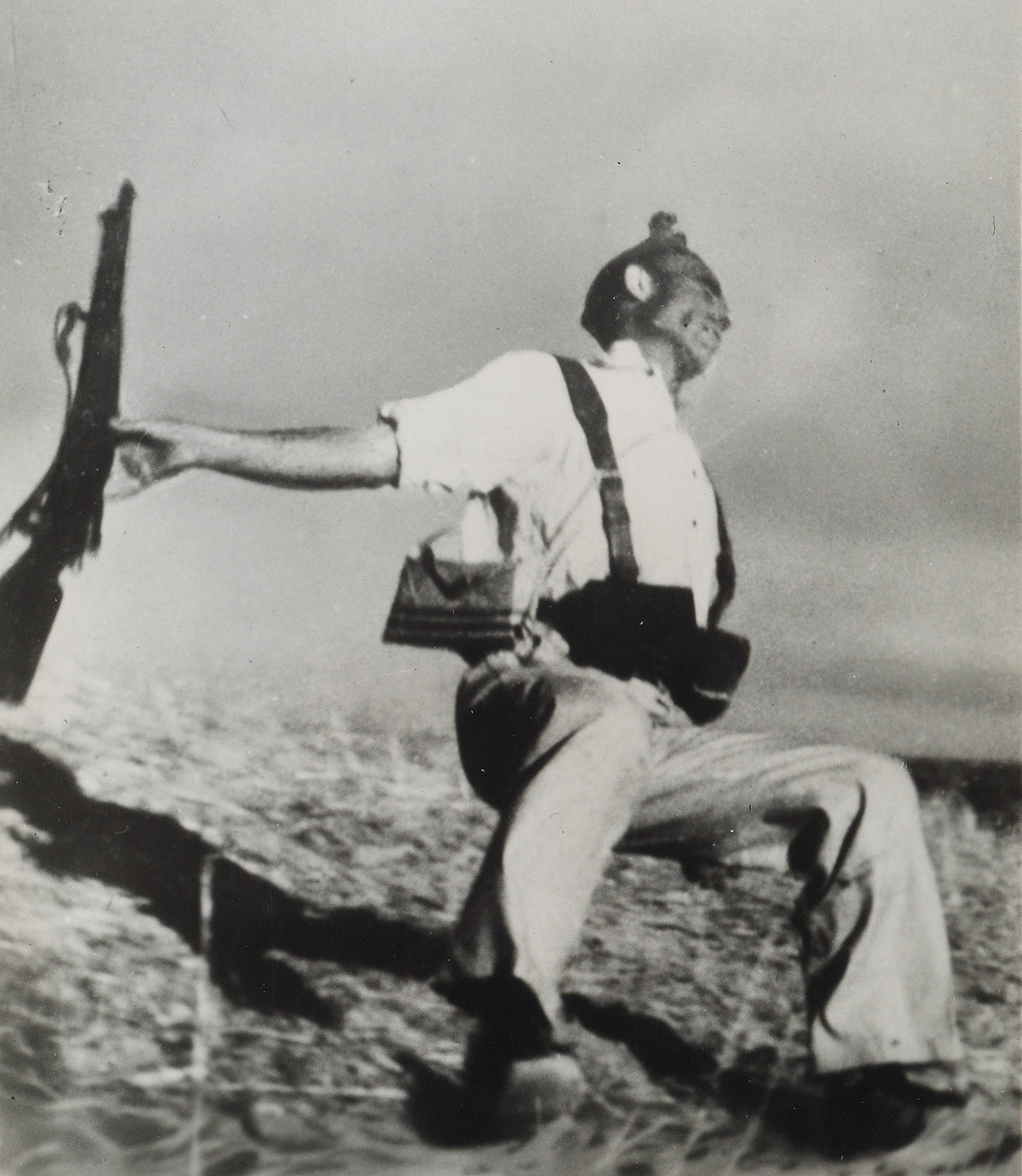 Death of a Loyalist Soldier. by Robert Capa, 1936; printed 1961