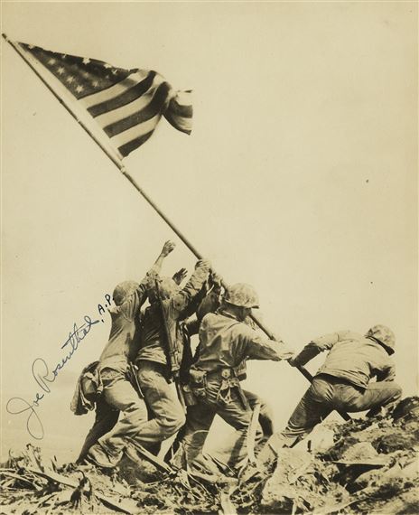 Raising the Flag on Iwo Jima. by Joe Rosenthal, 1945