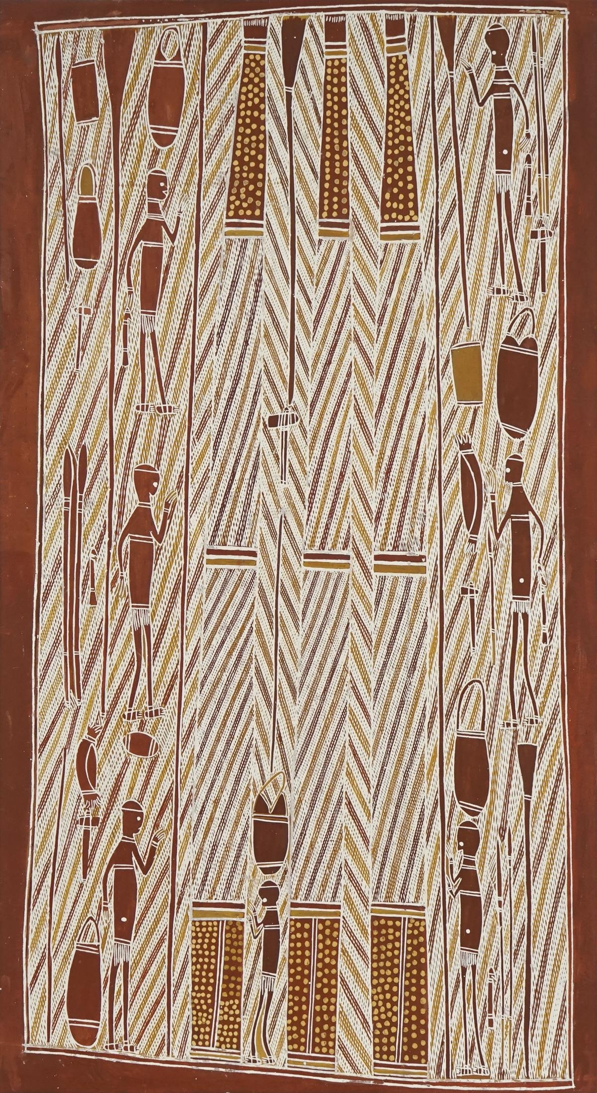 Artwork by Jimmy Muduk, Honey Dreaming, Made of natural pigments on canvas