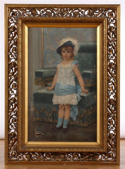 Petite fille à la plume blanche by Jan Verhas
