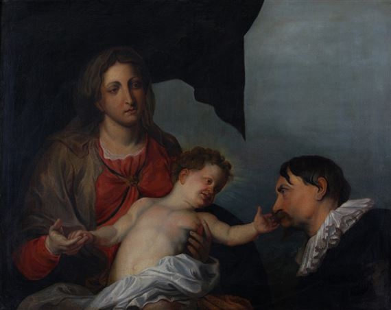 Vierge à l'Enfant et adorant by Jacob Jordaens