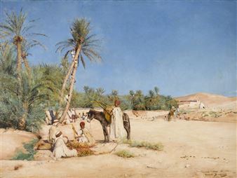 Harvesting Dates in Chetma - Maurice Bompard
