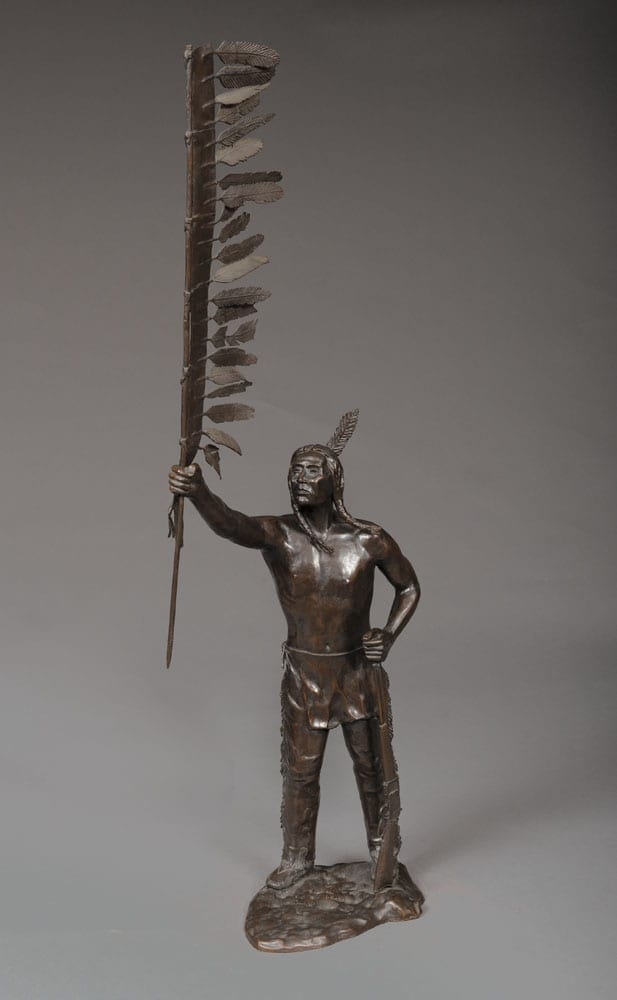 Artwork by Donald Rubin, THE SIGNAL LEADER, Made of bronze