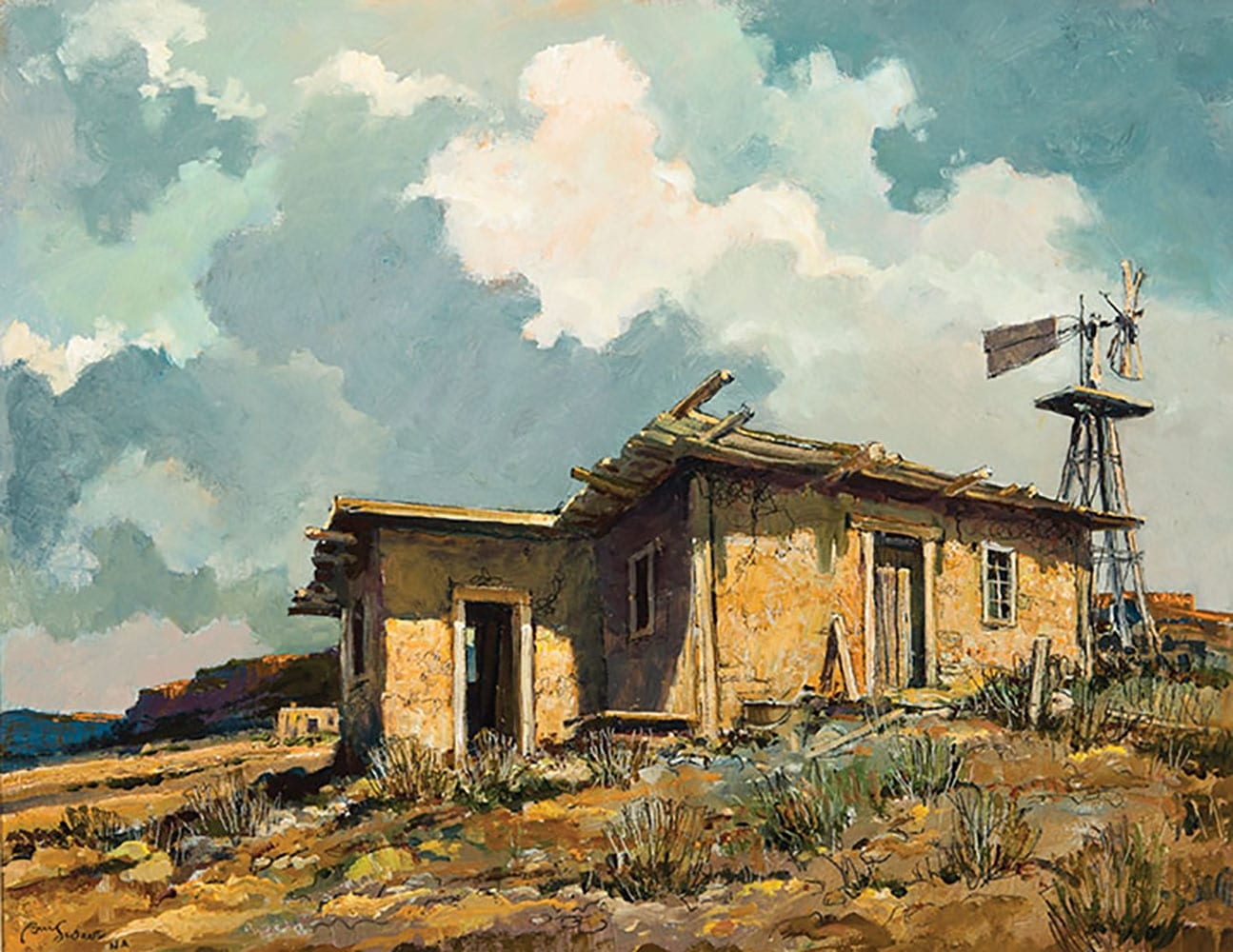 Artwork by Eric Sloane, ABANDONED, Made of oil on board