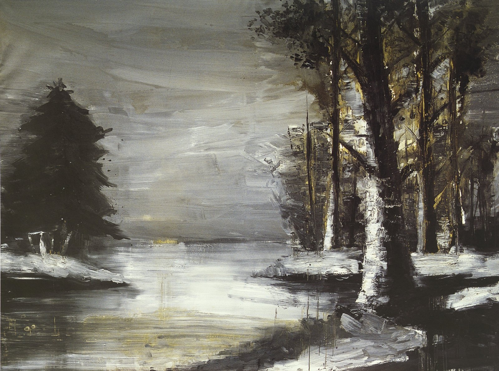 Artwork by Yan Pei Ming, Aysage International le Lieu du Crime N°1, Made of Oil on canvas