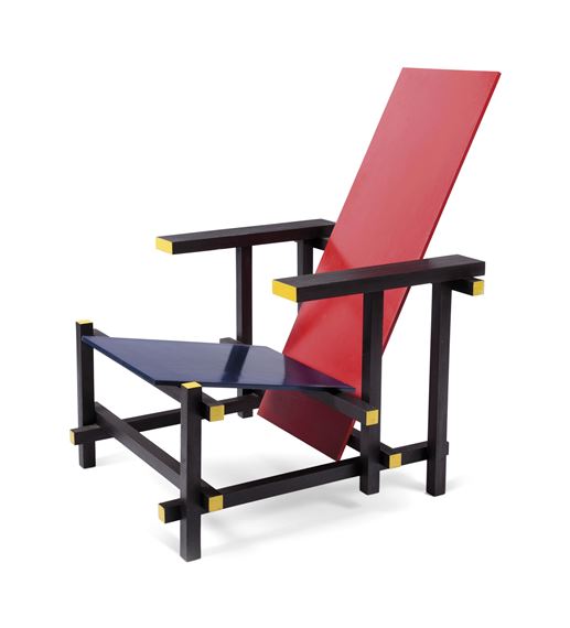 Ontwijken geloof Gepland Gerrit Rietveld | Rood-Blauwe Stoel (Red-Blue Chair) | MutualArt
