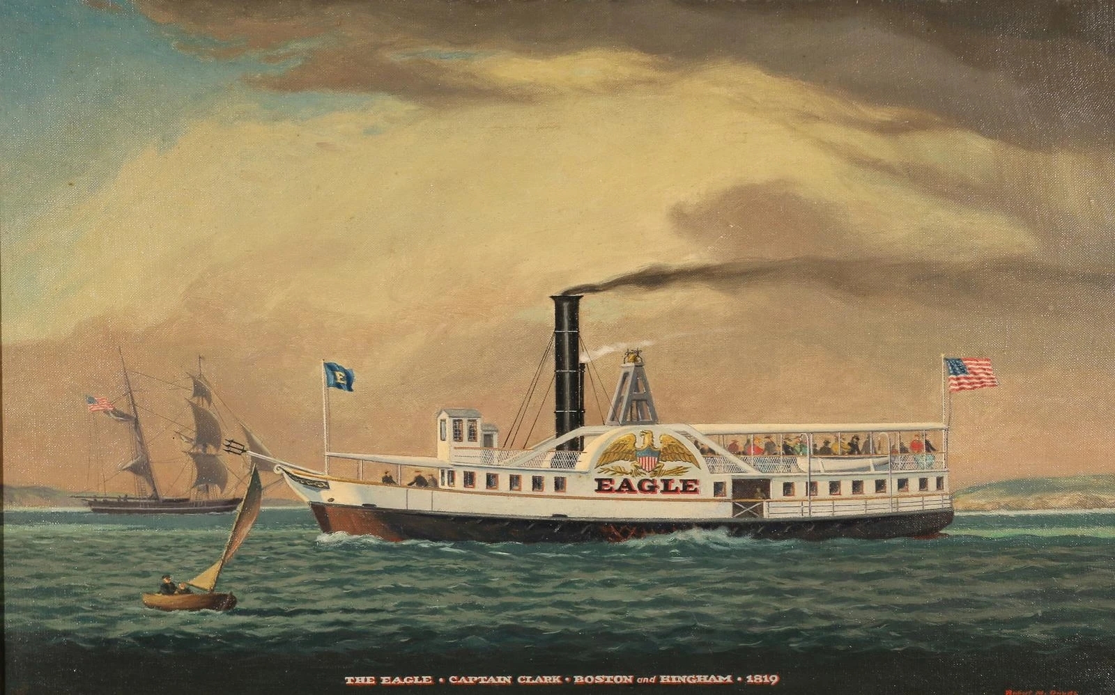 Artwork by Robert M. Goode, The Eagle (Steamer ship), Made of oil on canvas