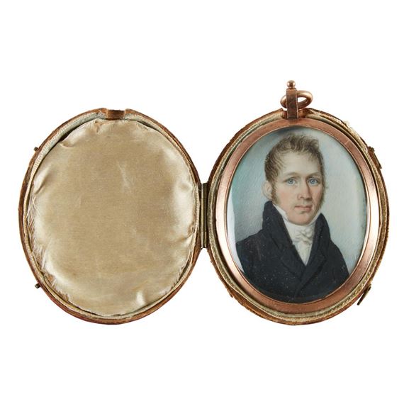 Portrait miniature of a young gentleman by American School, 19th Century, 1804