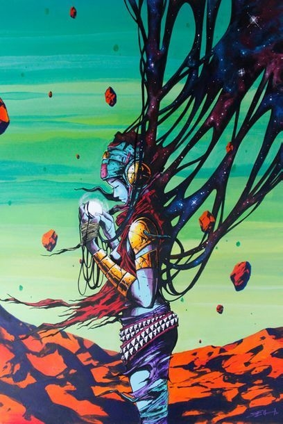 Artwork by Deih, We share the name, Made of Acrylic on paper