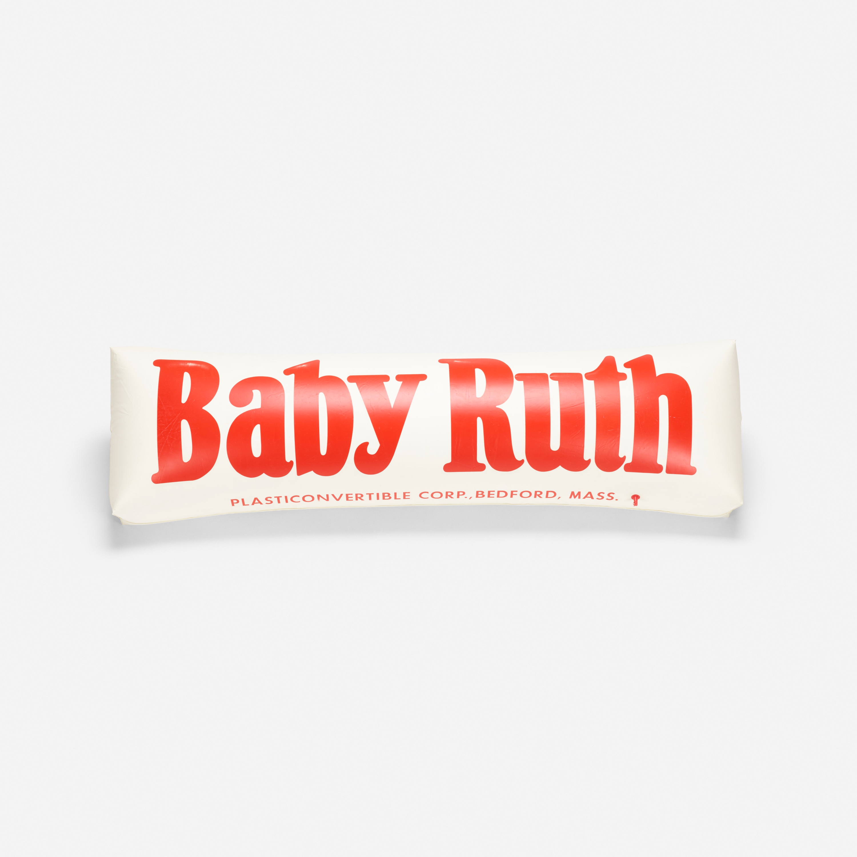 Artwork by Plastic Convertible Corporation, inflatable Baby Ruth, Made of screenprint on vinyl