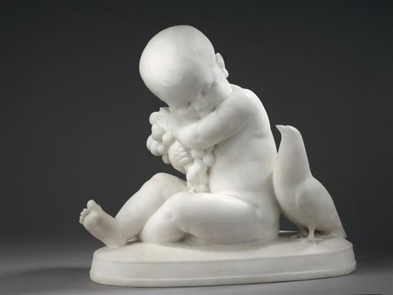 Enfant aux pampres et à l’oiseau by Lucienne Heuvelmans