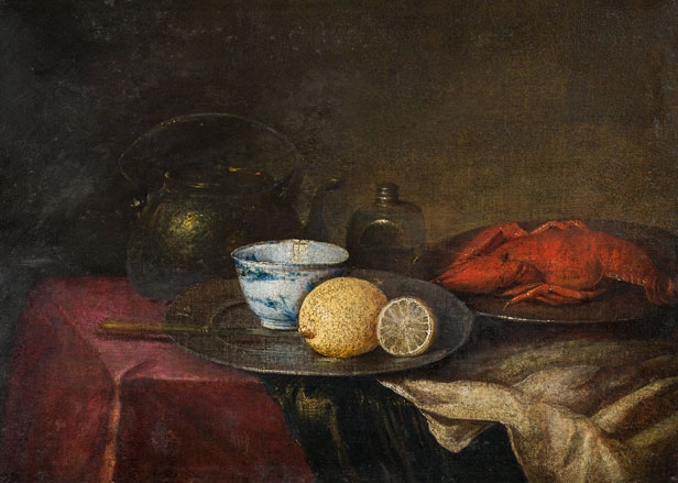 Still life with lobster by Willem Kalf