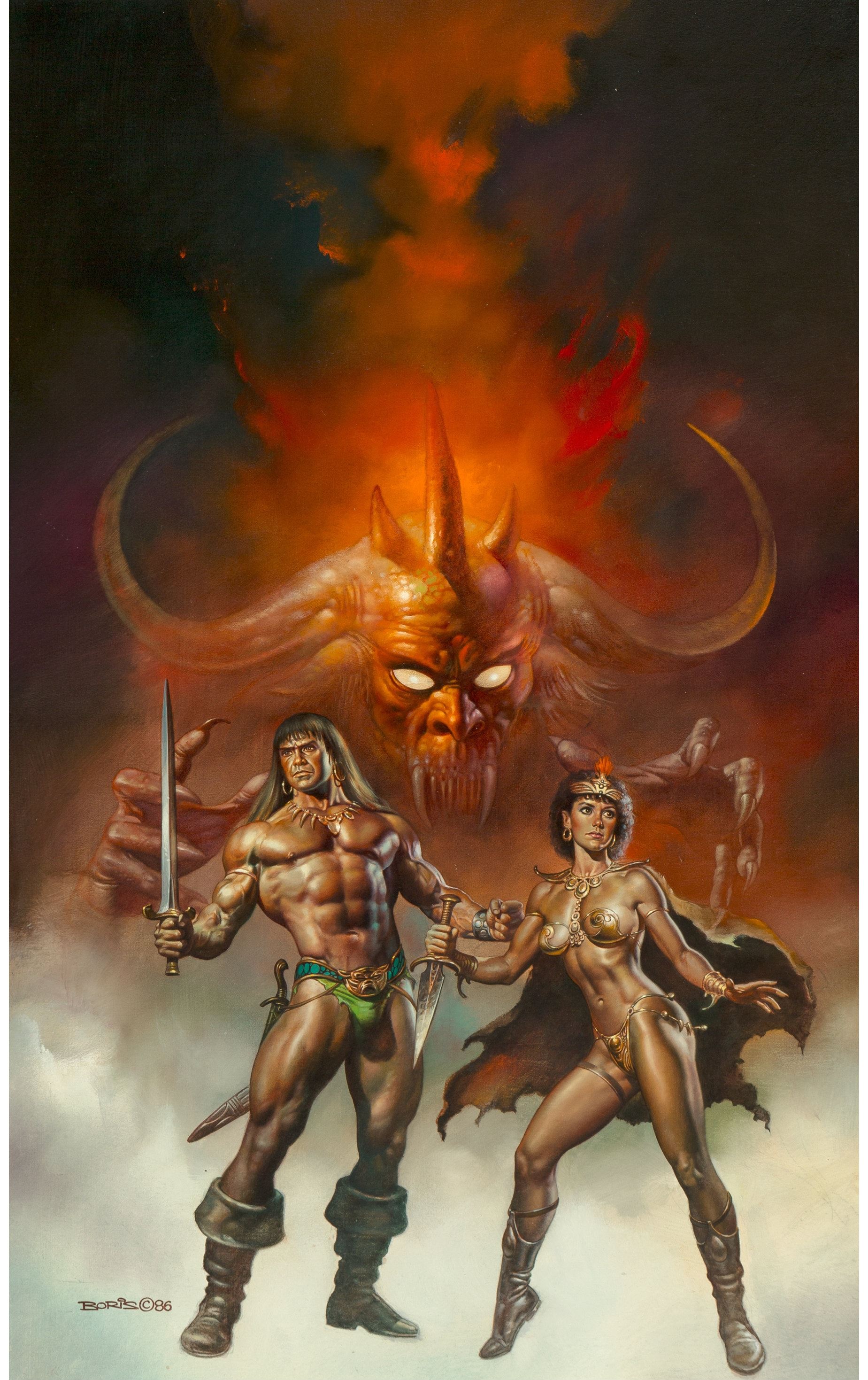 Conan The Fearless paperback cover, 1986 by Boris Vallejo, 1986