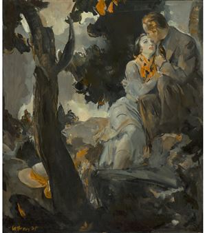 Lover's Repose, Ladies Home Journal interior illustration - Walter Biggs