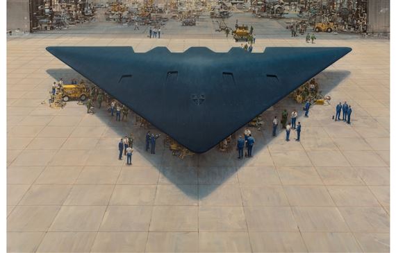 Two works: The Invisible Airplane; Discover Magazine cover and interior illustration