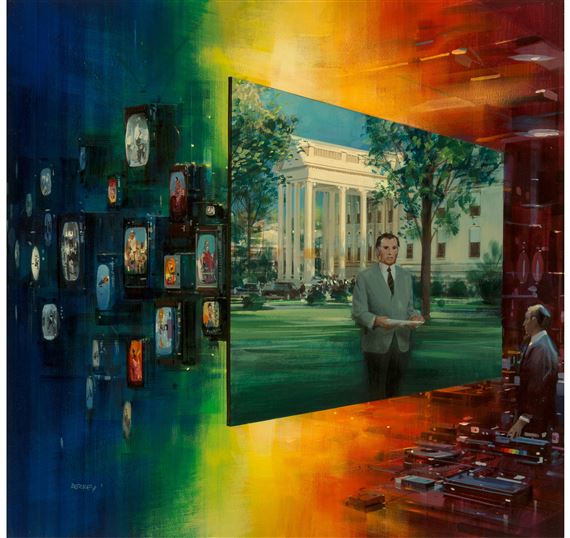 T.V. News, T.V. Guide interior illustration