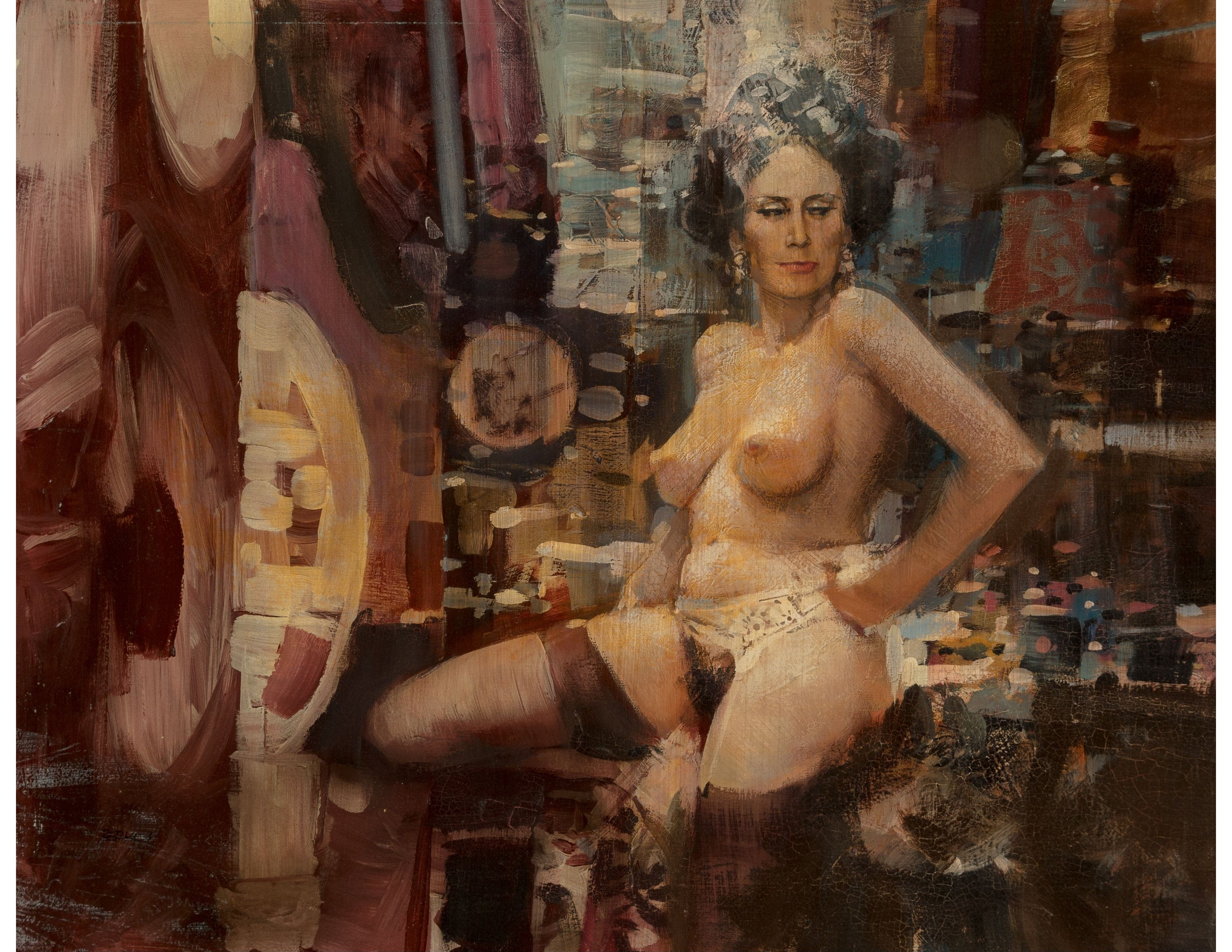 Artwork by John Conrad Berkey, Nude, Made of Acrylic on board
