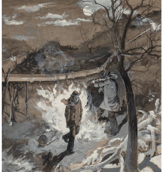 Mickey's Dance with the Dutchman, Scribner's magazine interior illustration