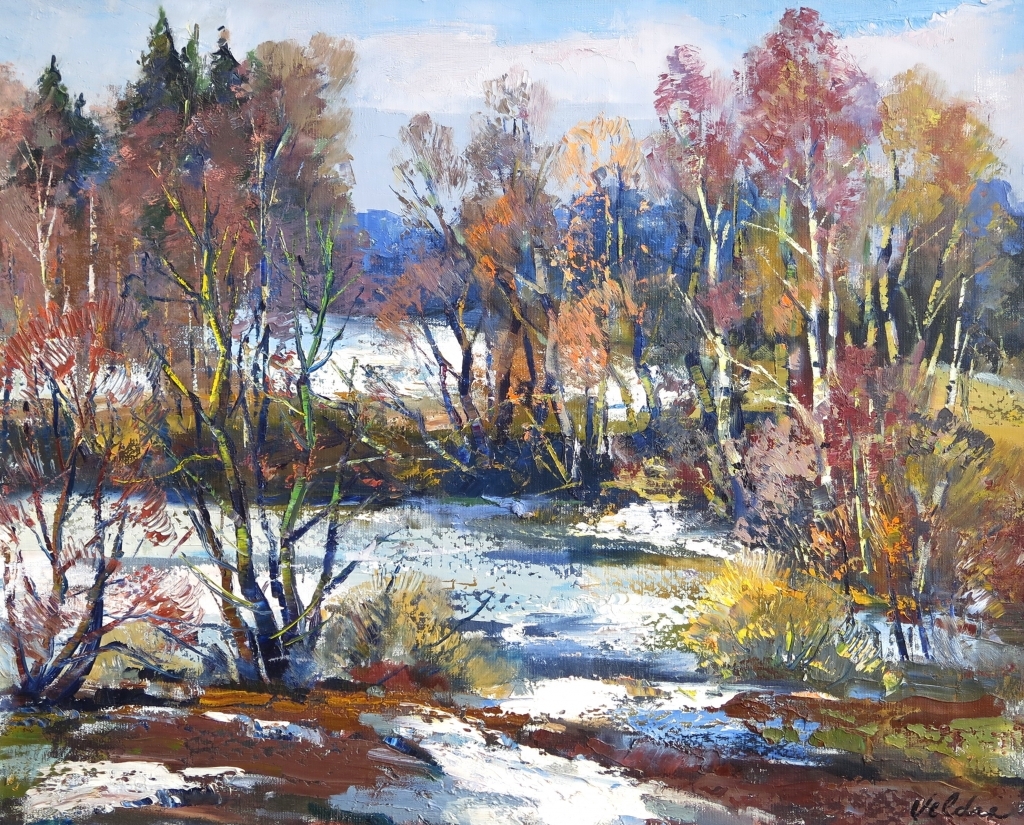 Artwork by Harijs Veldre, March, Made of oil on canvas