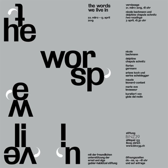 The Words We Live In - Stiftung Binz 39