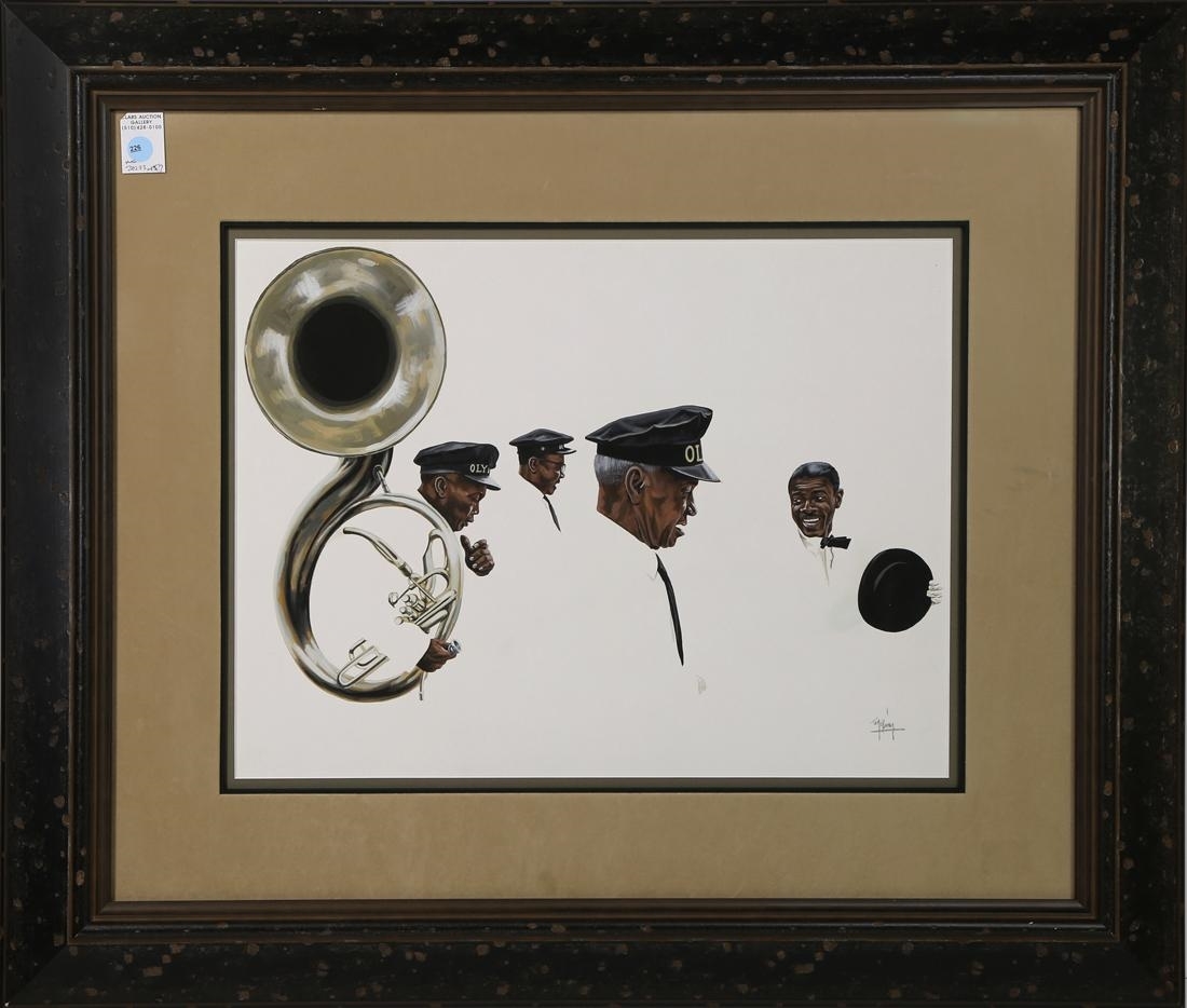 Artwork by Tom Kinney, Musicians, Made of gouache