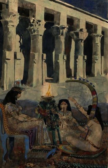 Le Roman de la momie. Paris, L. Conquet, L. Carteret Succ by Alexandre Lunois, 1901