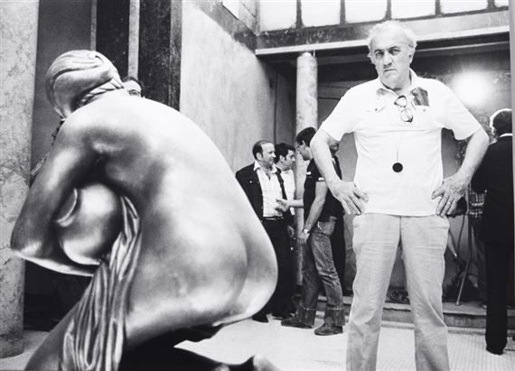 Secchiaroli Tazio | Federico Fellini e Marcello Mastroianni nel film La  città delle donne (1980) | MutualArt