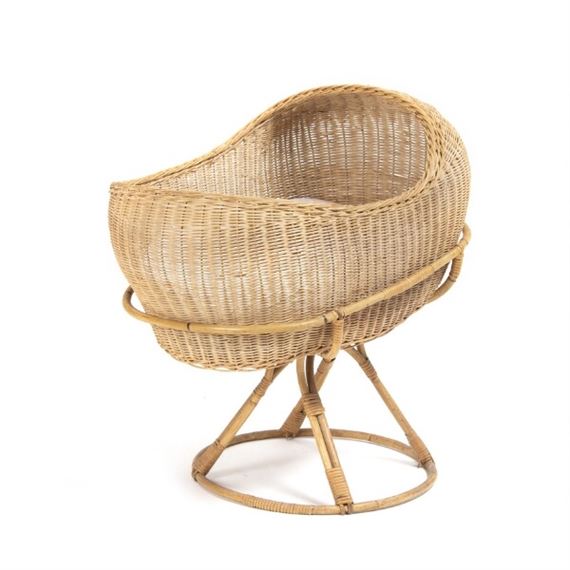 cane baby basket