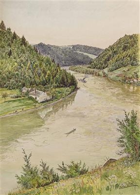 'Falkenau gegen Grafenau an der Donau in Ober Österreich...' by Erwin Pendl, 1930