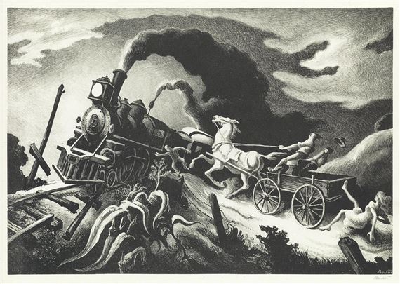 Wreck of the Ol'97 by Thomas Hart Benton‏, 1944