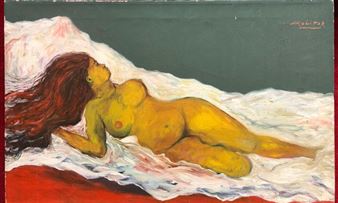 Femme nue couchée - Martial Molitor