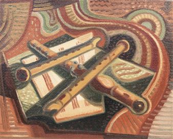 Still life with flutes - Peter Dülberg
