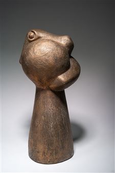 Sculpture en terre cuite et bronze - Michelle Hartmann