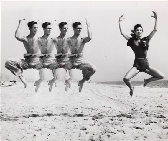 Weegee | Jumping on Beach | MutualArt