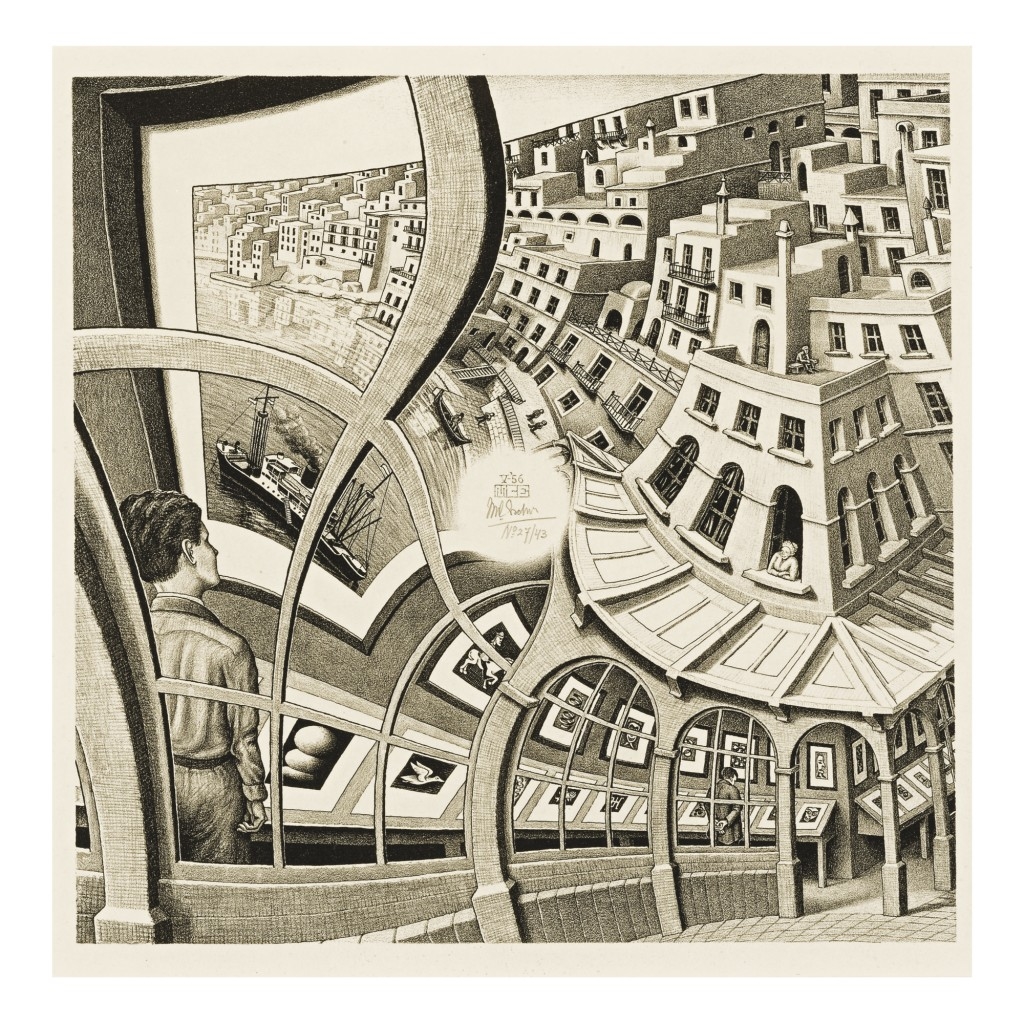 PRINT GALLERY (B./K./L./W. 410) by Maurits Cornelis Escher, 1956