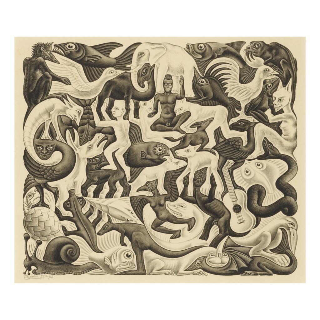 PLANE FILLING II (B./K./L./W. 422) by Maurits Cornelis Escher, 1957