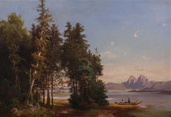 At the shore of a mountain lake - Anna Plommer