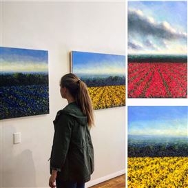 Textural Landscapes: John Stockwell’s Fields of Flax and Blue Belles at Arden Gallery