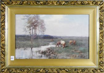 Untitled: Landscape View with Cattle - Alexander M. Fleming