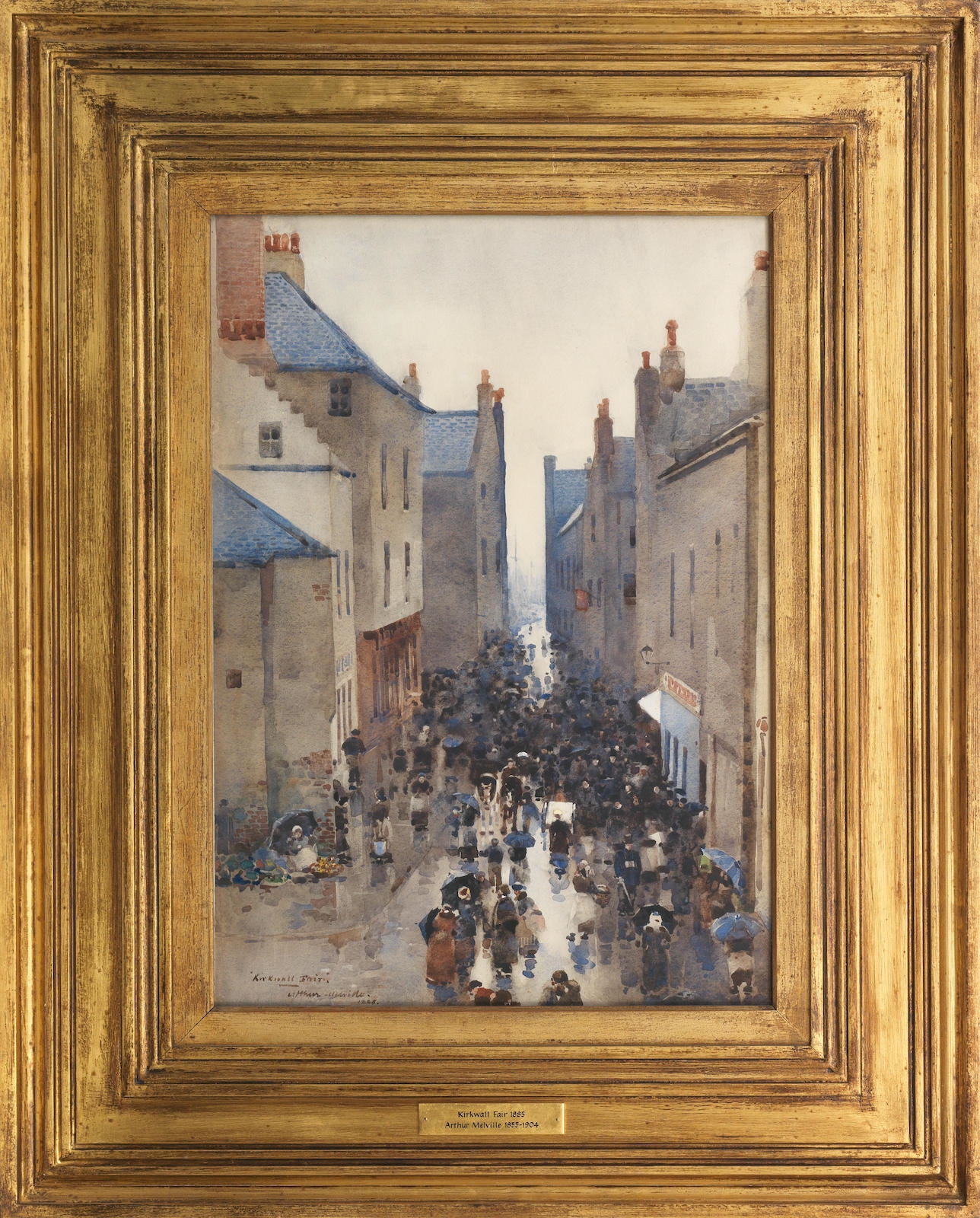 Artwork by Arthur Melville, Kirkwall Fair, Made of watercolour