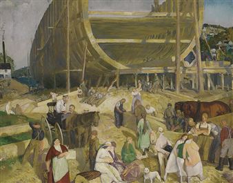 Shipyard Society - George Bellows