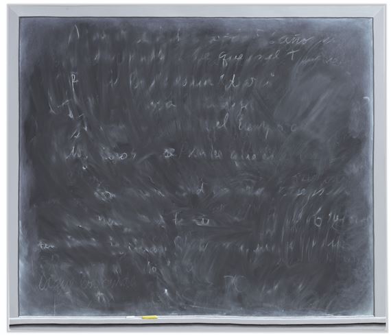 Tablero con tiza gris by Santiago Cárdenas, Painted in 2014