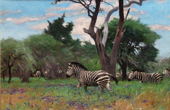 Zebra on the Plains of Africa by Wilhelm Kuhnert