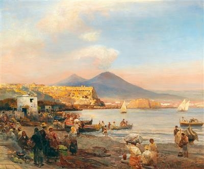 Sunset in the Bay of Naples by Oswald Achenbach