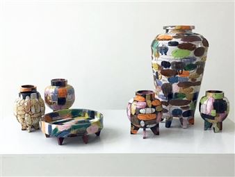 Christopher Russell: Ceramic Vessels & Painting - Julie Saul Gallery